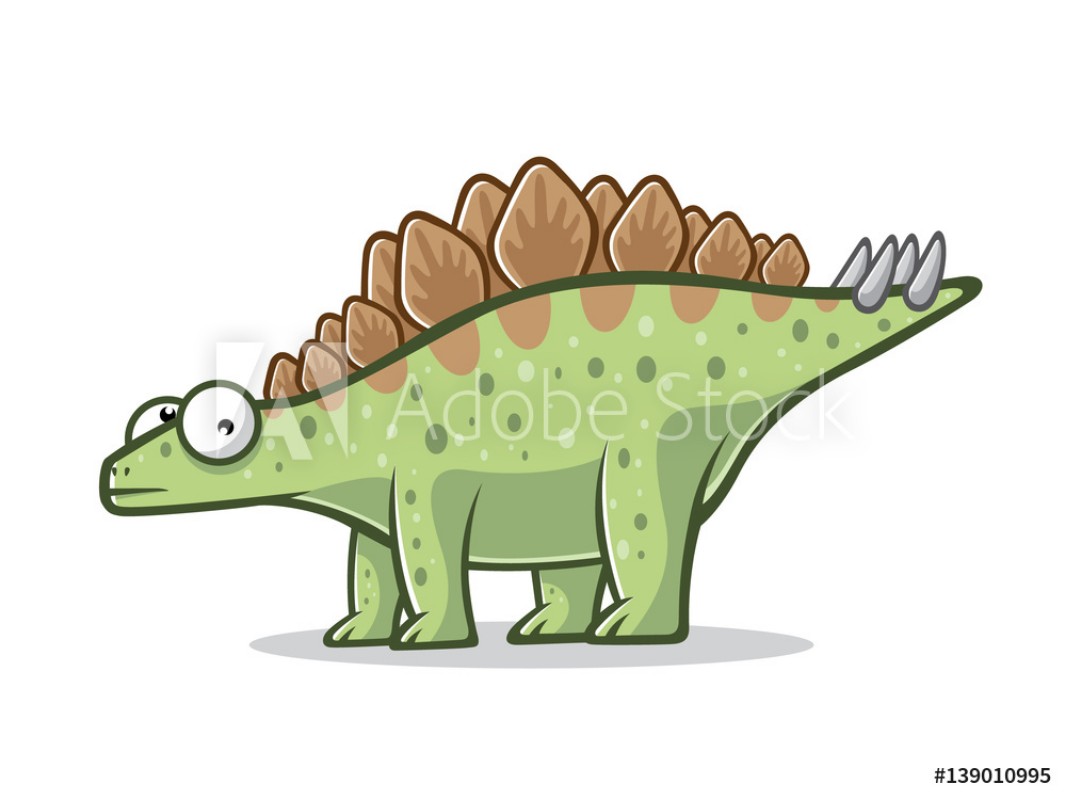 Bild på Cartoon Funny Stegosaurus